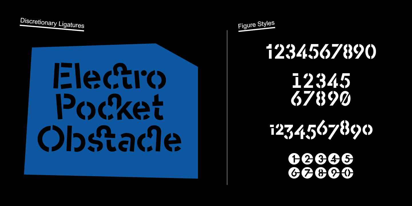 Beispiel einer -OC Format Stencil Bold-Schriftart